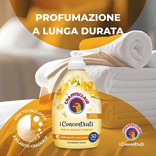 Chanteclair - Ammorbidente "I Concentrati", Fiori d'Arancio e Narciso, Protegge la morbidezza del bucato, Profumo Intenso e Persistente sui Capi