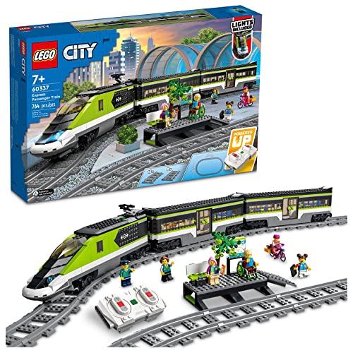 LEGO City Express 60337 - Set di giocattoli da costruzione con treno passeggeri con tecnologia potenziata, per ragazzi, ragazze e bambini dai 764 anni in su (764 pezzi)