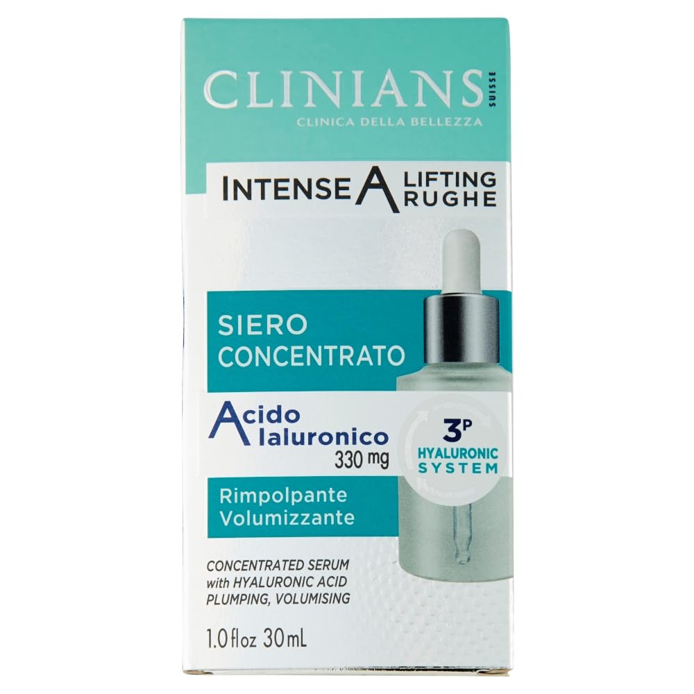 CLINIANS | Intense A Lifting Rughe Siero Concentrato, con Acido Ialuronico Dermatologicamente Testato, Made in Italy, 30 ml