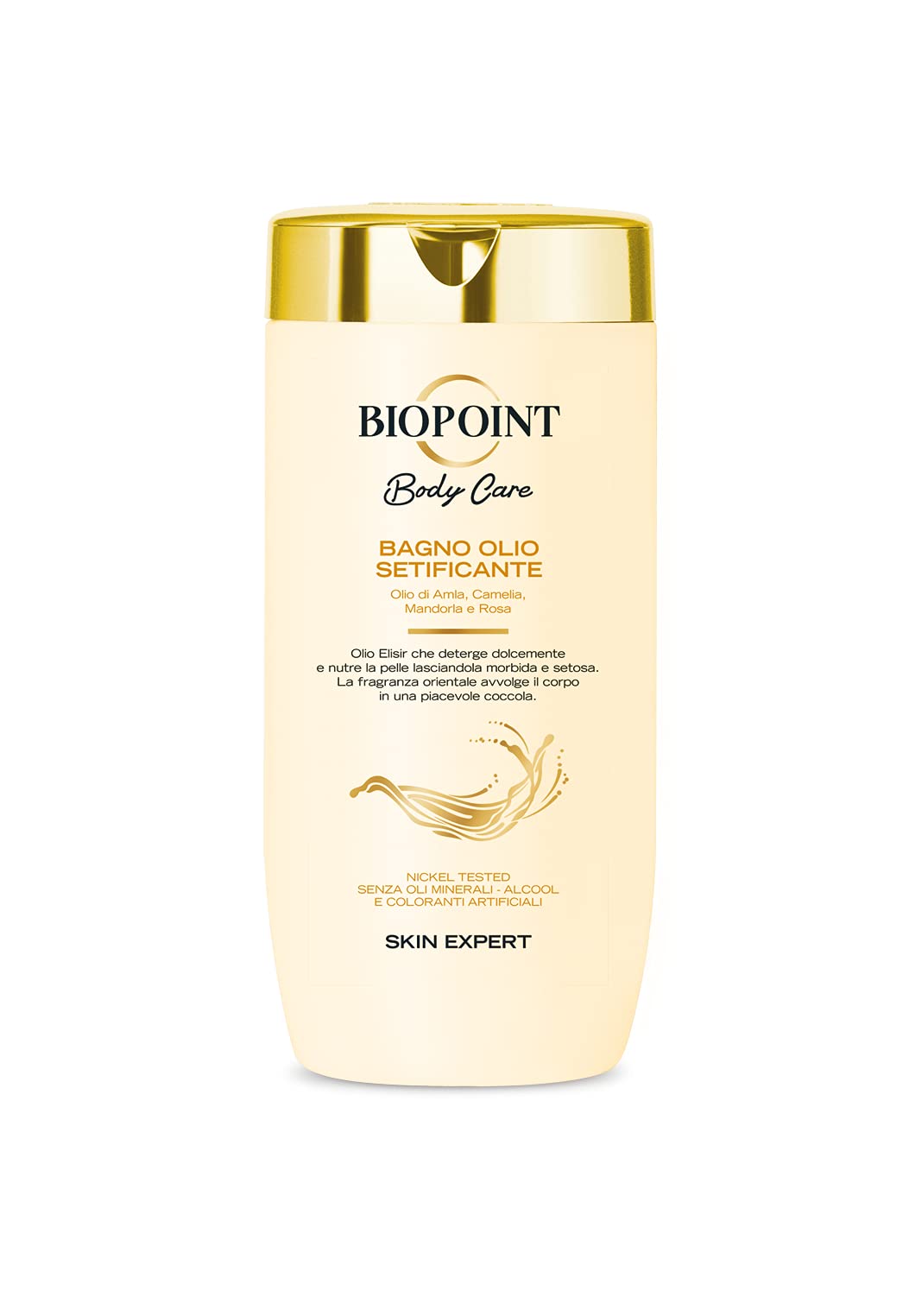 Biopoint - Bagno Olio Setificante, Detergente Doccia Delicato ad Azione Nutriente, Texture Mielosa e Fragranza Orientale, Dona una Pelle Morbida, Elastica e Idratata, 400 ml