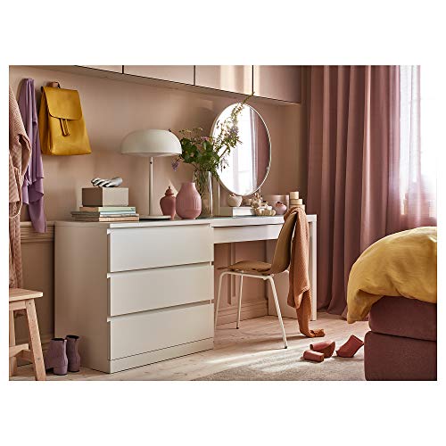 Tavolo da spogliatoio di Ikea Malm Bianco con vetro Top 120 x 41 x 78 cm