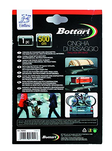 Bottari 18202 Cinghia Fissaggio per Auto con Cricchetto, 500 Cm