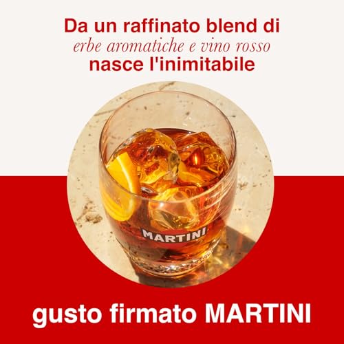 MARTINI Rosso Vermouth Aperitivo, 14,4% ABV, 100cl / 1L, Vermouth Infuso con Erbe Aromatiche