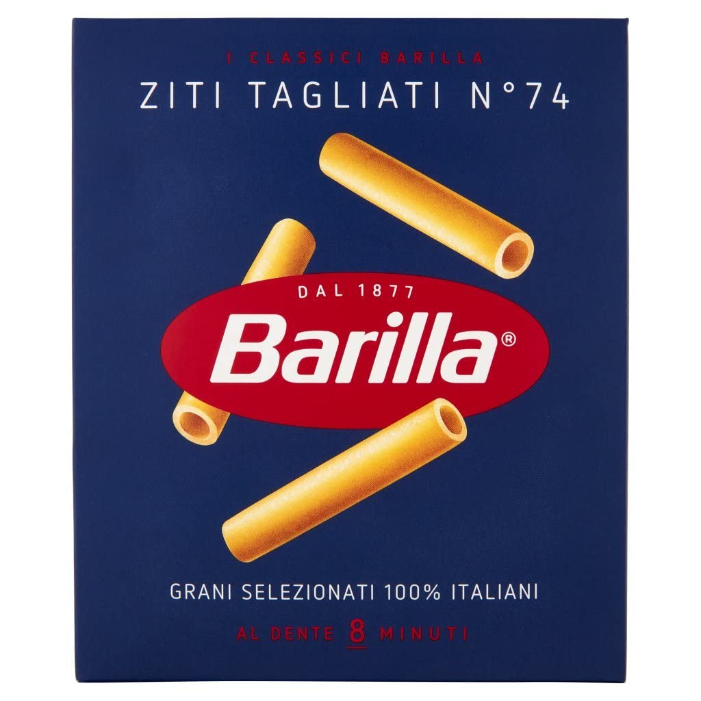 10x Barilla Ziti Tagliati No. 74 Italian Pasta 500g pack