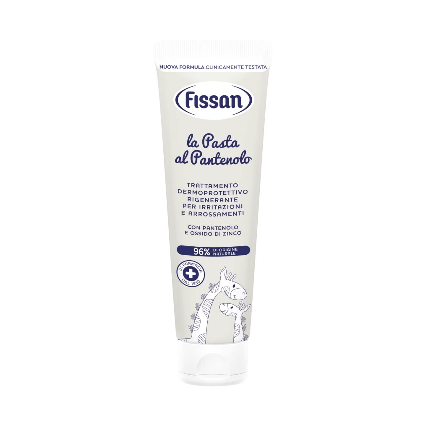 FISSAN Pasta al Pantenolo - Trattamento Dermoprotettivo Rigenerante per Irritazioni e Arrossamenti - Formula Clinicamente Testata - 96% Origine Naturale - Con Pantenolo e Ossido di Zinco -6 Conf 100gr