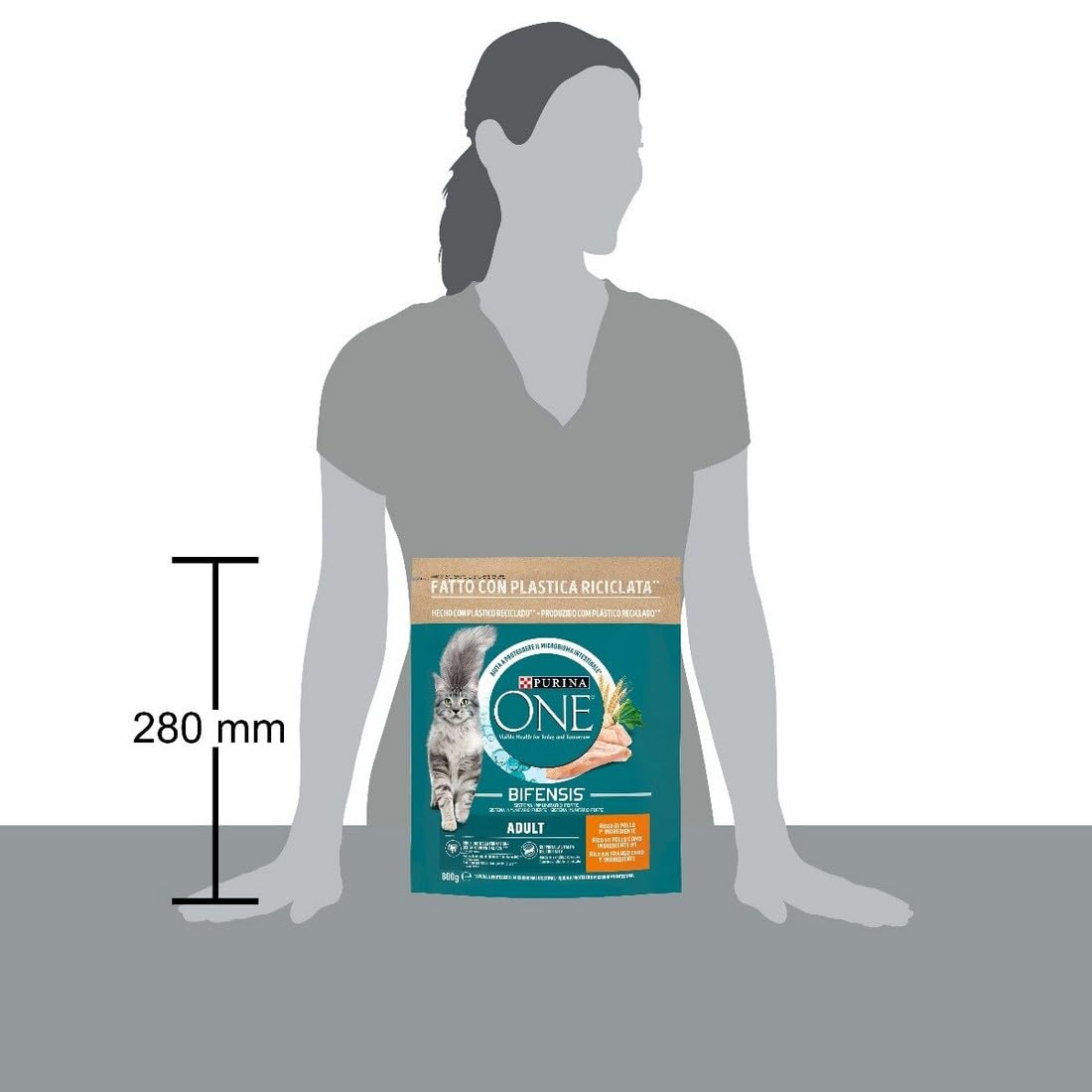 PURINA ONE Adult - Pollo & Cereali Integrali - Bifensis, 800gr