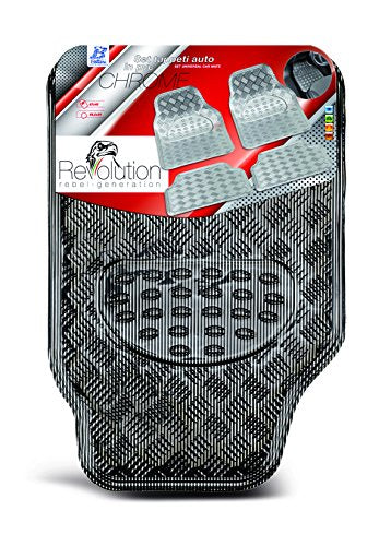 Set tappeti in gomma antiscivolo laminato Chrome in PVC