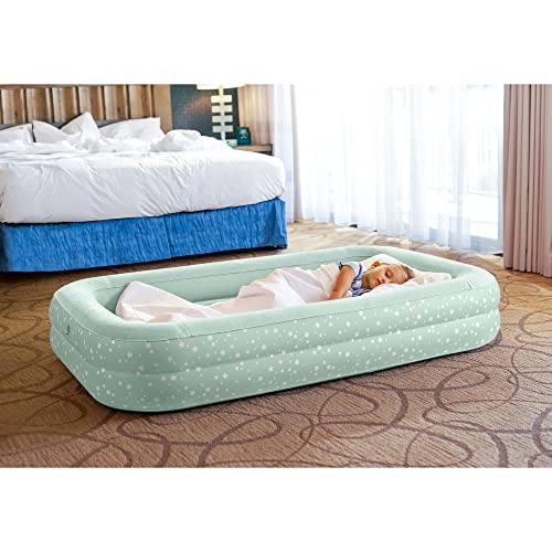 Intex Inflatable Kidz Travel Bed Set: Includes Hand Pump and Carry Bag – Removable Mattress