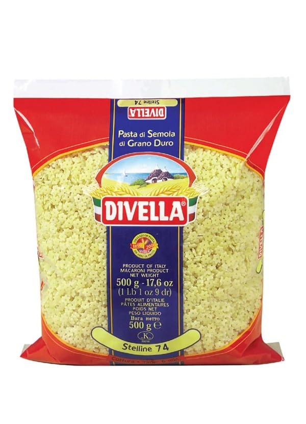DIVELLA PASTA DI SEMOLA DI GRANO DURO STELLINE 74 GR 500 X 24