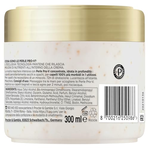 Pantene Idratati & Lucenti Maschera per Capelli Intensiva con Biotina 300ml