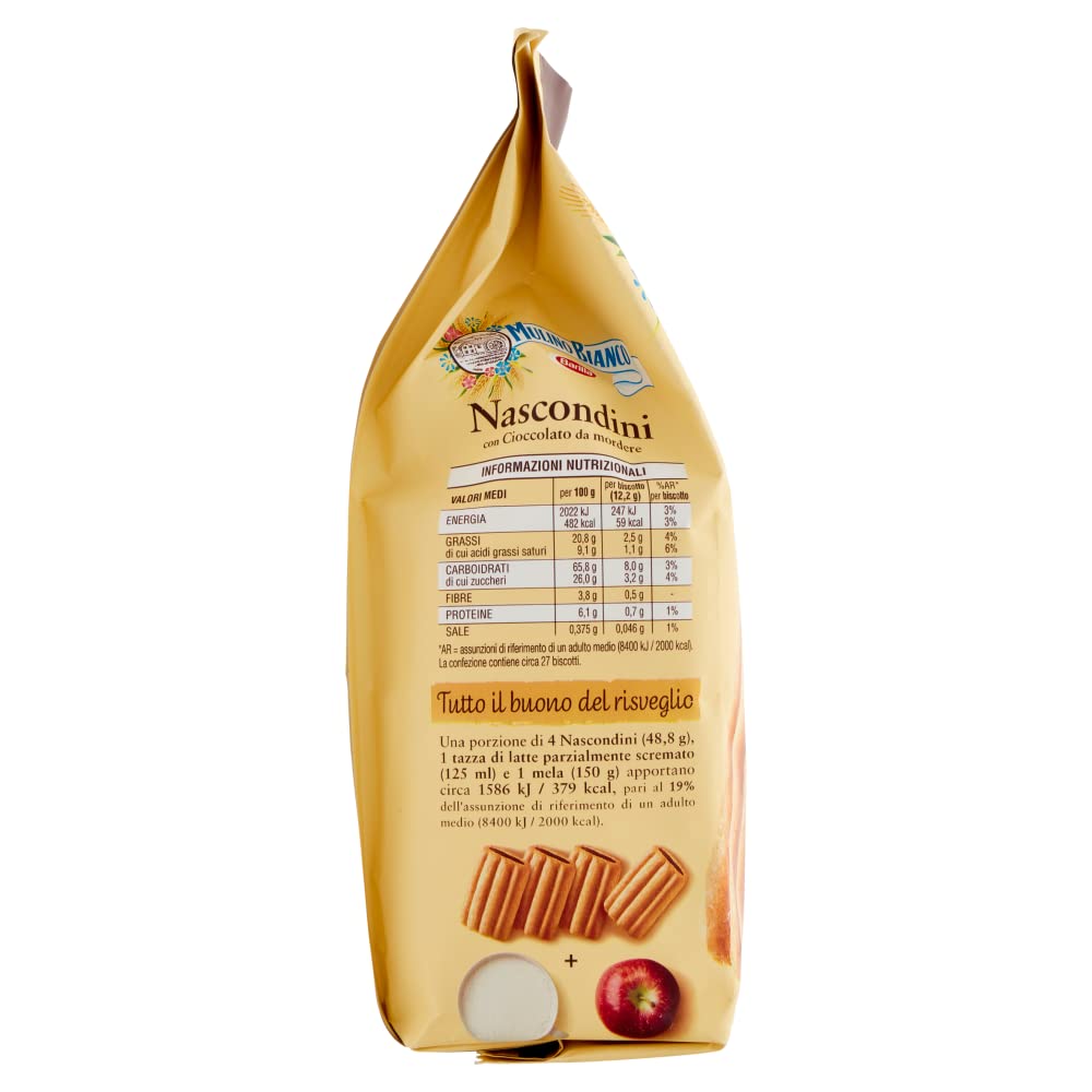 6 X Mulino Bianco Biscotti Nascondini con cioccolato 330 g biscotti
