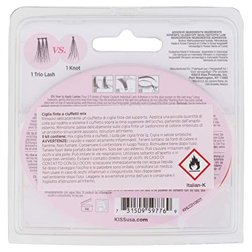 Kiss Ciglia Finte Ciuffetti Haute Couture Individual Lash - 23 gr