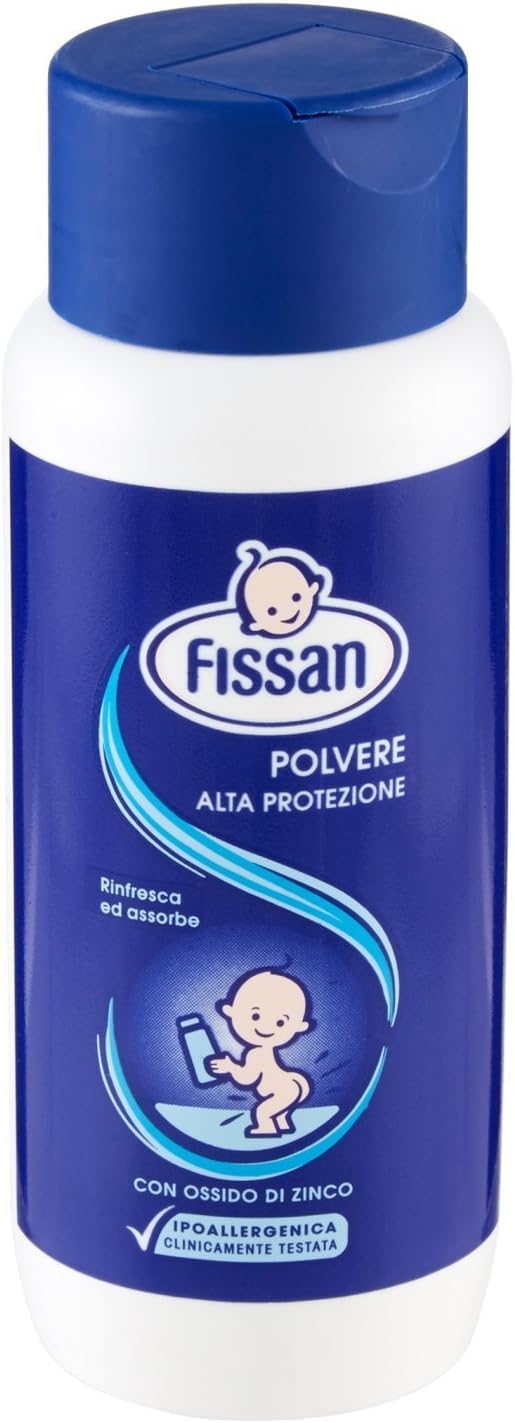 Fissan - Polvere alta protezione, rinfresca ed assorbe, con ossido di zinco, 100 g - [confezione da 4]