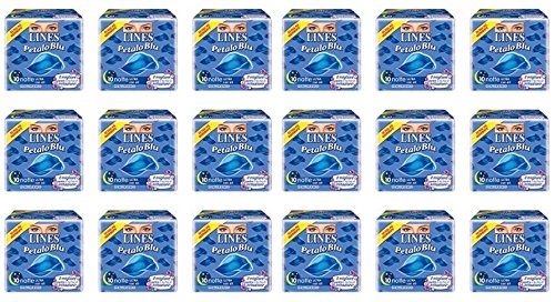 180 Assorbenti Lines Petalo Blu Notte con Ali Per flussi molto abbondanti Donna