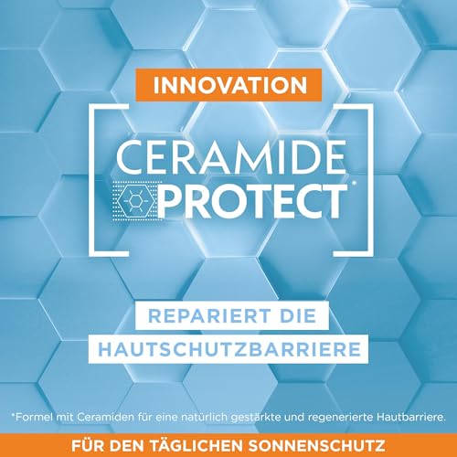 Garnier Siero Viso Protettivo Invisibile Super UV, Per Tutti i Tipi di Pelle, Protezione SPF 50+, Ad Assorbimento Rapido, Con Ceramide Protect, Ambre Solaire, 30 ml