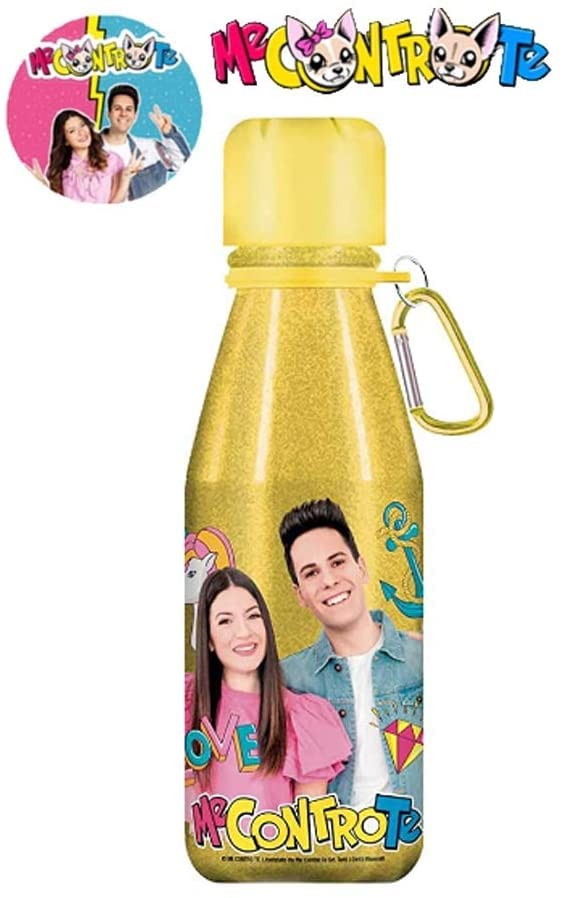 NLIGHTING® Bottiglia Riutilizzabile da 500 ml in Alluminio Borraccia Eco Friendly dei Me Contro Te Borraccia in Alluminio per Acqua Sport Scuola Bottiglia Lavabile per Bambini Me Contro Te (Gialla)