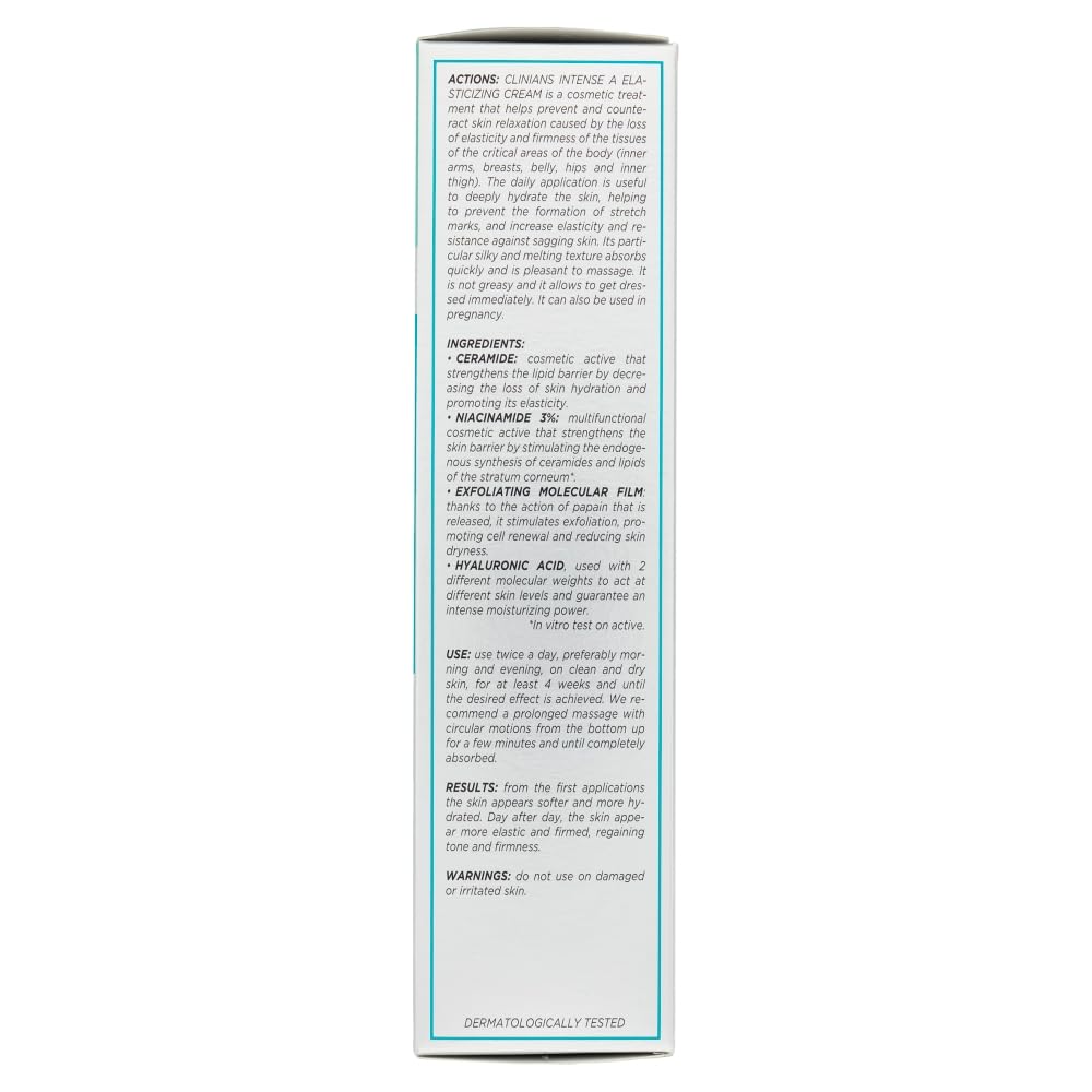 CLINIANS | Intense A Crema Elasticizzante, Idratante, Dermatologicamente Testato, Made in Italy, 150 ml