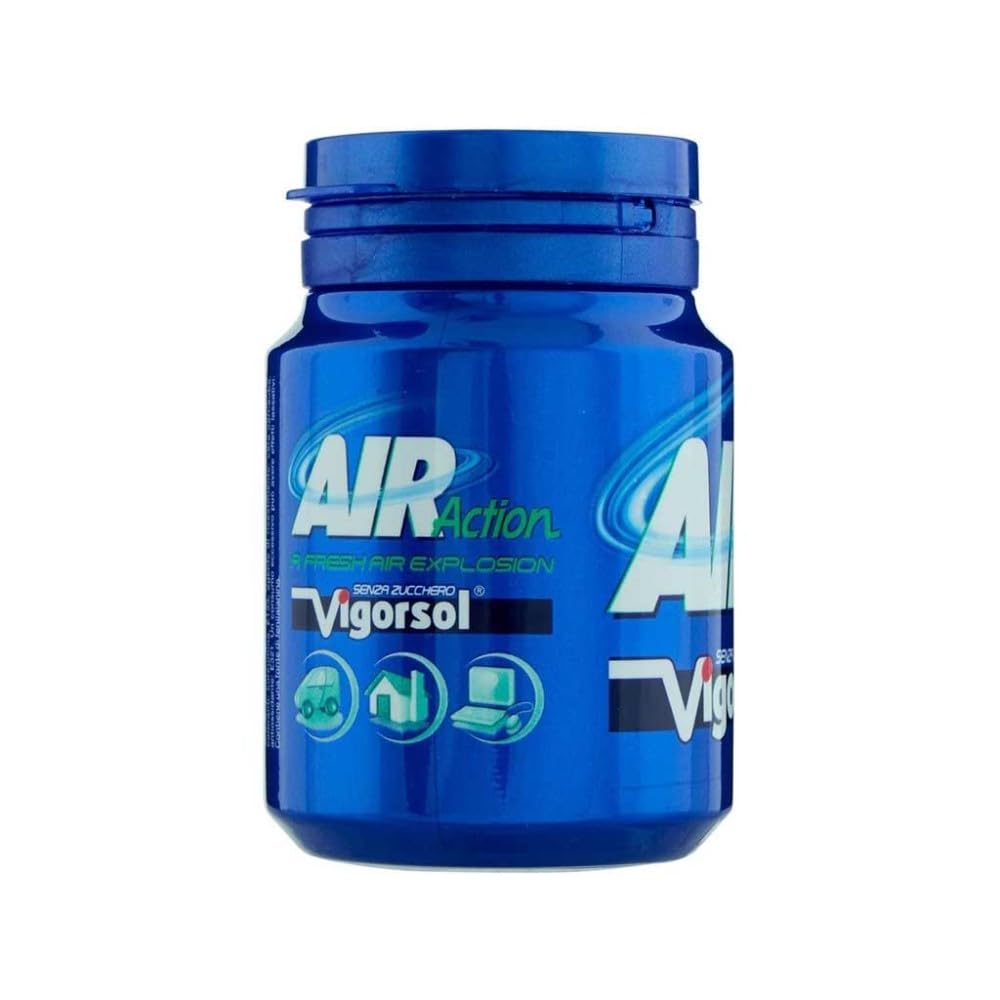 Vigorsol Air Action Medium Bottle, gomme da masticare - [Barattolo da 46 confetti]
