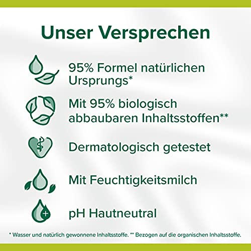 Palmolive Naturals Sensitive - Gel doccia 6 x 250 ml, crema doccia con latte idratante