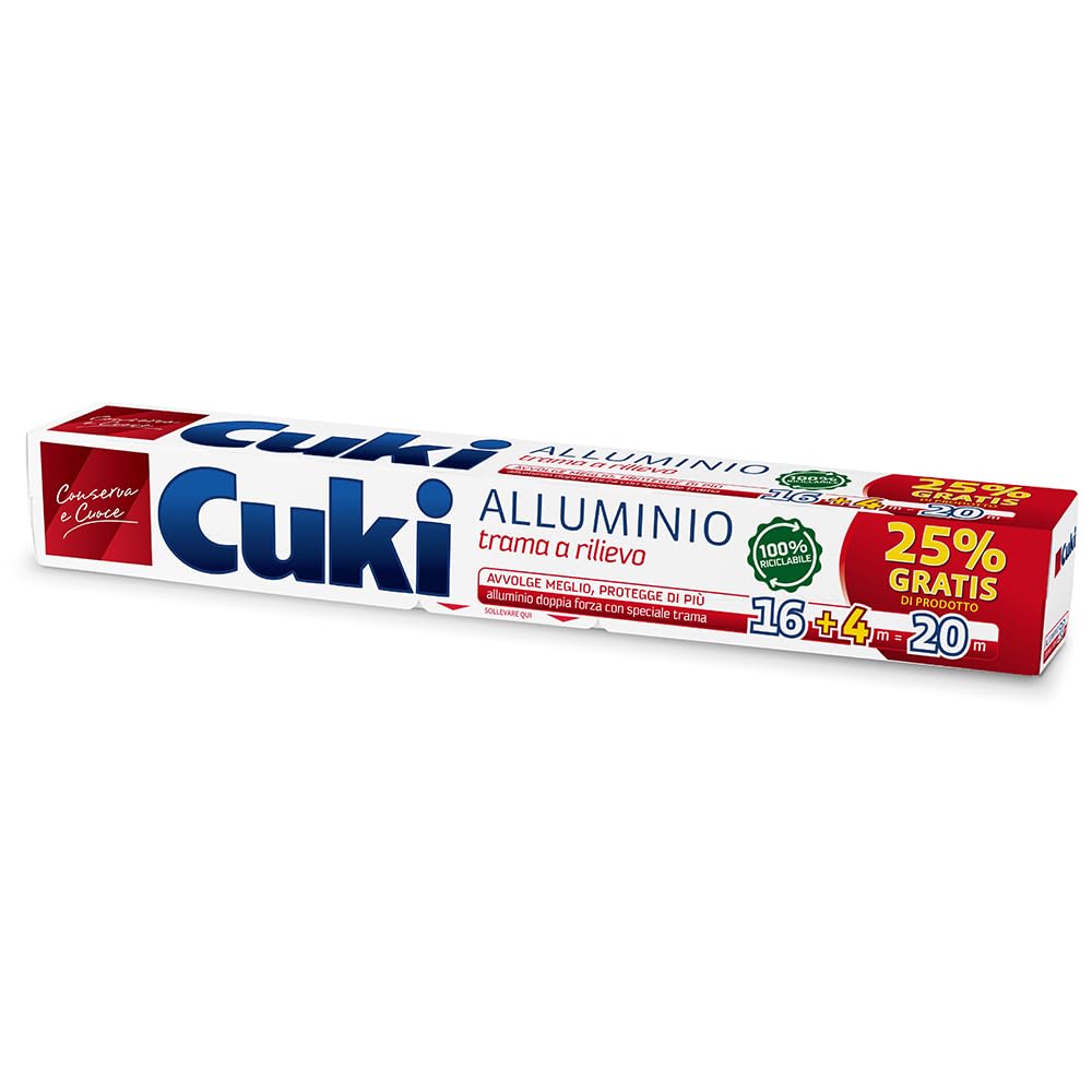 Cuki Alluminio con speciale Trama a Rilievo, 16+4m