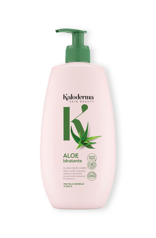 Kaloderma Fluida Gelée Corpo Aloe Idratante per Pelle Normale o Mista, 400 ml