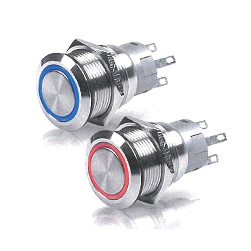 INTERRUTTORE 12V A LED INOX