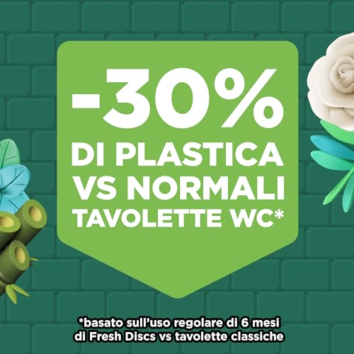 Duck Fresh Discs - 2 Ricariche da 6 Dischi Gel Igienizzanti WC, Fragranza Rosa & Fiori di Loto, Confezione da 2 Applicatori e 12 dischetti