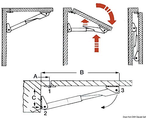 OSCULATI Supporto Tavolo Rakego 120 kg
