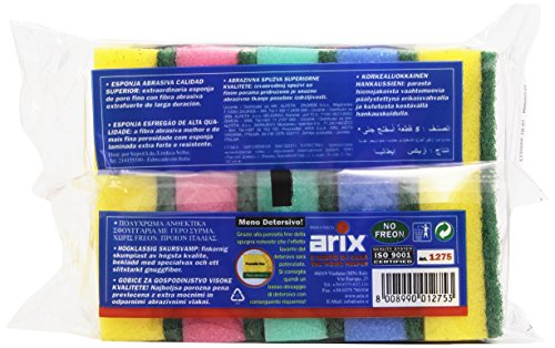 ARIX | Spugne Abrasive Colorate SpugnaForte della Linea Splendelli, Spugne Multiuso per Lo Sporco Ostinato