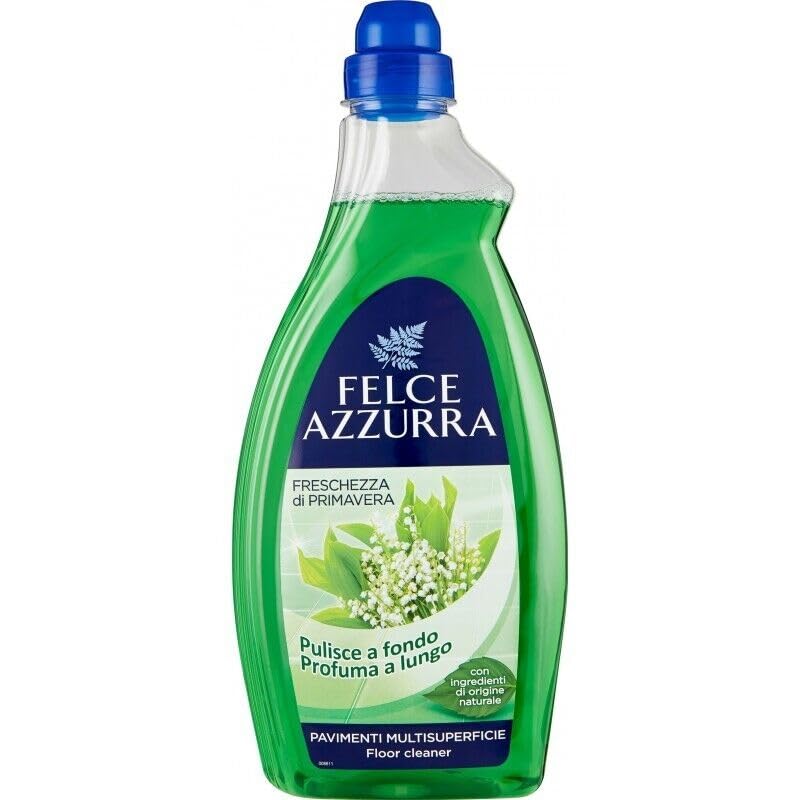 Confezione da 12 Paglieri Felce Azzurra Pavimenti Freschezza di Primavera, Detergente per pavimenti multipli 1 litro