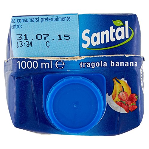 Santal - Succo Plus Fragola Banana, Con Una Goccia Di Latte - 6 pezzi da 1 l [6 l]