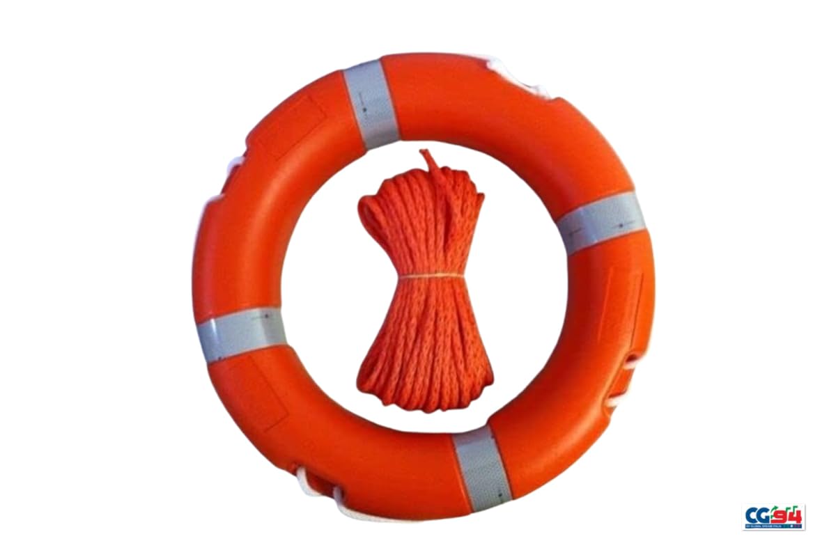 CG94 - Salvagente Anulare Piu' Cima Galleggiante Regolamentare Mt.30 Nautica Da Diporto