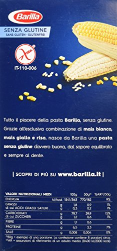 Barilla - Ditalini Rigati, Senza Glutine, Cottura 9 Minuti - 7 pezzi da 400 g [2800 g]