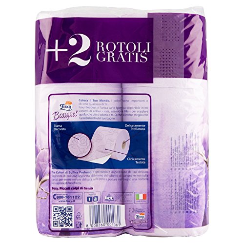 Foxy Carta Igienica Bouquet - Confezione da 6 Rotoli