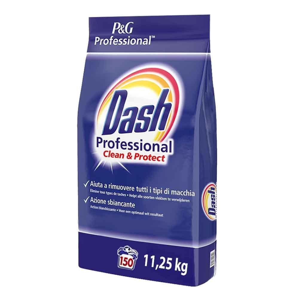 Dash Clean & Protect 11.25 kg Detergente Professionale per Tessuti - 150 Lavaggi - Detersivo in polvere