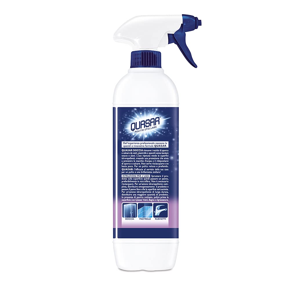 Quasar - Doccia Vetri - Anticalcare, Antivapore e Idrorepellente - 6 Flaconi da 750 ml