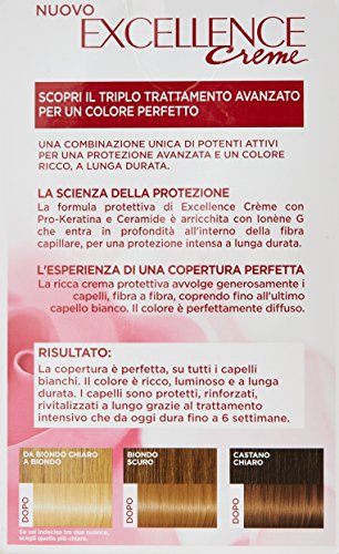 l'Oréal Paris Excellence Crema Colorante Triplo Trattamento Avanzato, 9 Biondo Chiarissimo - 1 Pacco