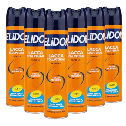 ELIDOR Lacca per Capelli Professionale SCULPTURAL - Lacca Fissaggio forte e Tocco Morbido - Protezione UV - Fissa i Capelli Senza Appesantire. 300ml