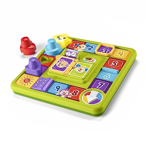 Fisher-Price Pannello Interattivo di Cagnolino, Gioco sensoriale per Neonati con luci e contenuti didattici Smart Stages
