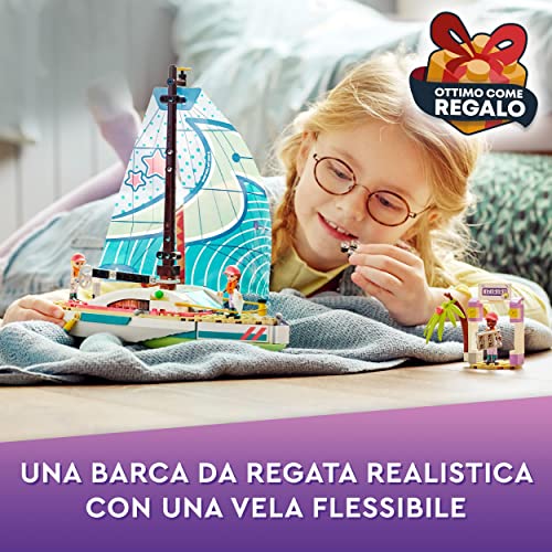 LEGO 41716 Friends L’Avventura in Barca a Vela di Stephanie, Set di Costruzioni con Imbarcazione Giocattolo, Giochi per Bambini e Bambine, Idee Regalo