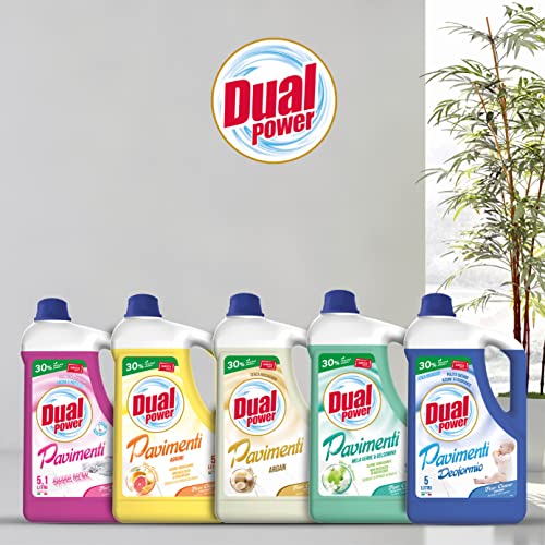 Dual Power Detergente Universale HACCP per Pavimenti - Formula Alcolica, Igienizza e Asciuga Rapido - Formato Professionale da 5,1 Litri