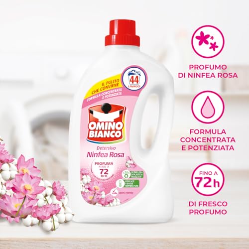 Omino Bianco - Detersivo Lavatrice Liquido, Ninfea Rosa