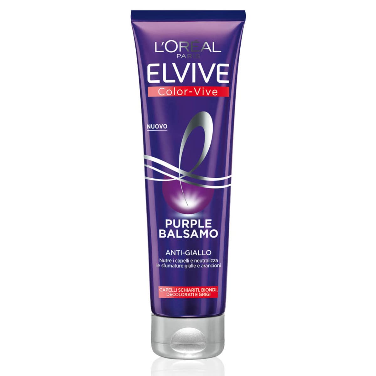 L'ORÉAL Balsamo antigiallo Color Vive Purple, Balsamo Antigiallo per Capelli Schiariti, Biondi, Decolorati e Grigi, 150 ml