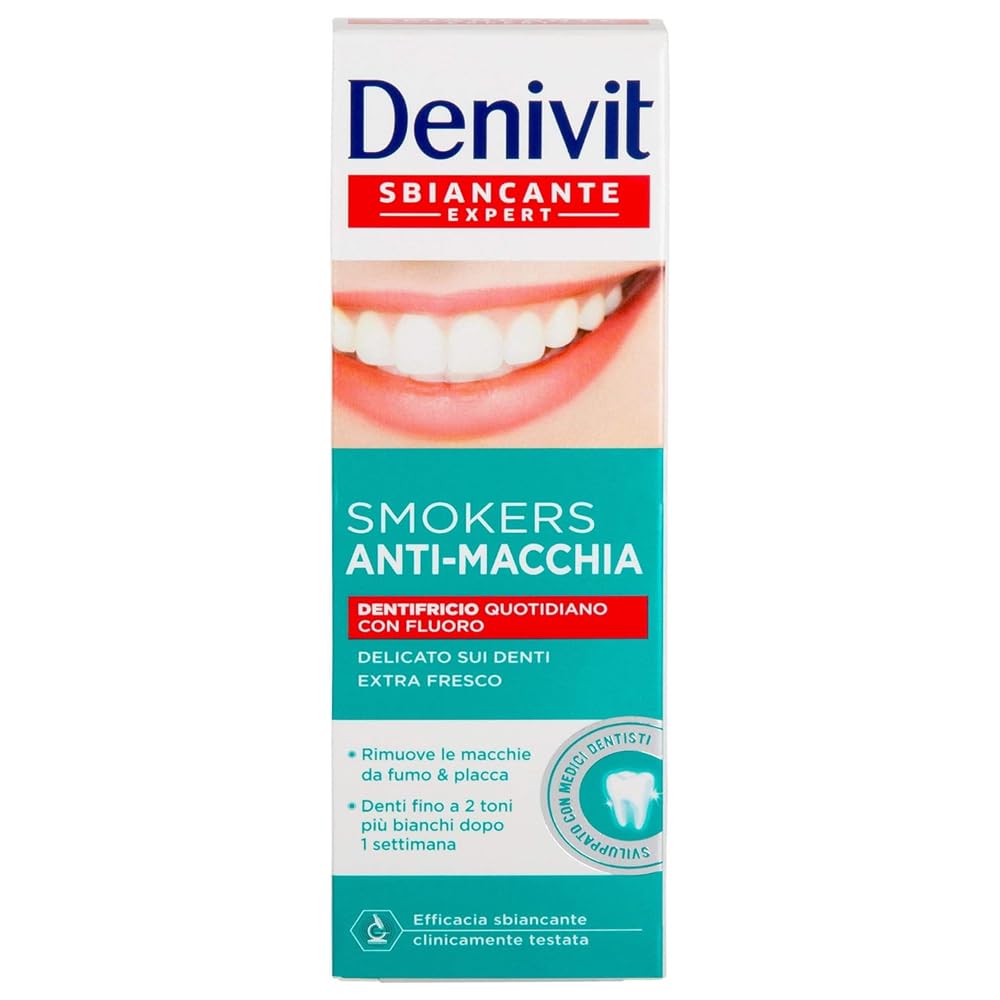 Denivit Dentifricio Sbiancante Smokers Anti Macchia Extra Fresco 50ml