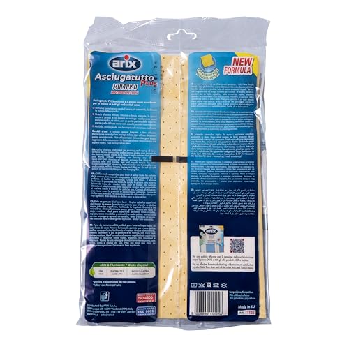 Arix | Panno Asciugatutto XL Plus Multiuso, Panno in TNT, per Tutte le Superfici, Panno per Pulizia, Facile da Strizzare, Antibatterico, non Lascia Aloni, 40x35cm