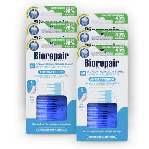 Biorepair, Scovolini Interdentali Cilindrici con MicroRepair, Scovolini Dentali, Formato Ultra Fine, Antibatterici, per una Pulizia Profonda per Gengive