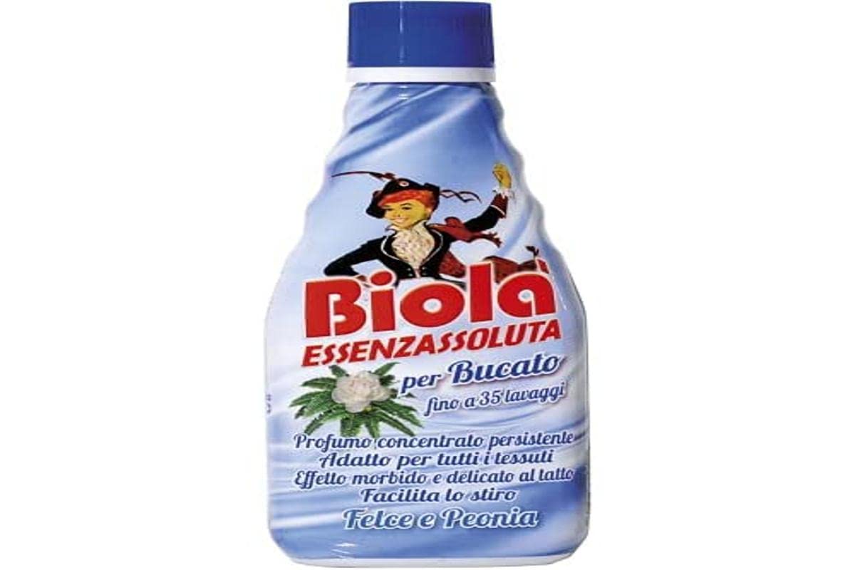 4 PZ BIOLA' ESSENZASSOLUTA PROFUMO PER BUCATO FELCEEPEONIA 250 ML [TOTALE 1 LITRO]