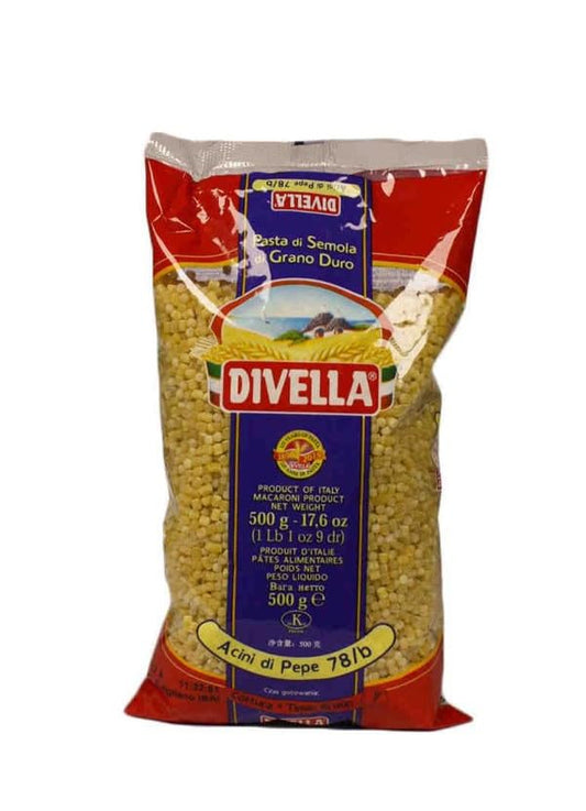 DIVELLA PASTA DI SEMOLA DI GRANO DURO ACINI DI PEPE 78B GR 500 X 24