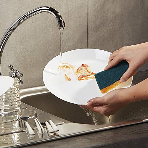 SPONTEX - Raschietto per spugna super efficace - 3 spugne raschianti verdi (16 confezioni da 3)