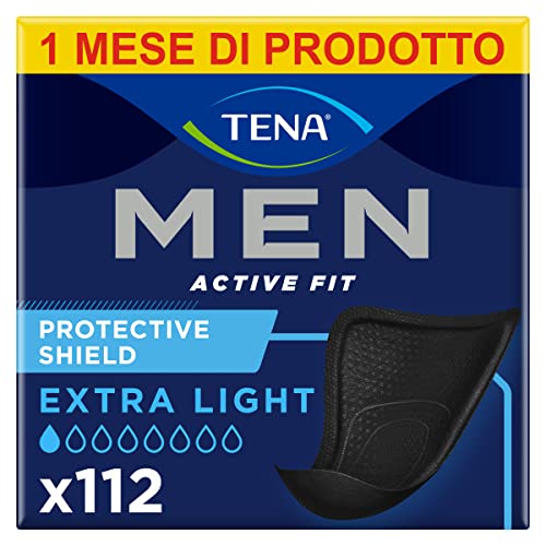 TENA MEN, Pacco Scorta Mensile - Protezioni assorbenti specifici per perdite urinarie maschili, discreti e confortevoli